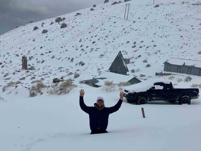 Since then, a snowstorm has had Underwood trapped in the ghost town for the past three weeks.