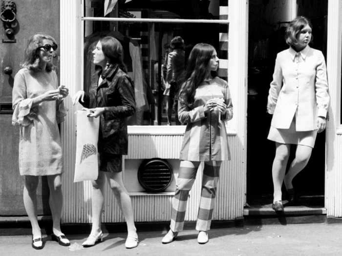 In the 1960s, some women wore miniskirts.