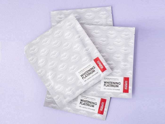 7. MANEFIT Bling Bling Hydrogel Mask Set - Whitening Platinum