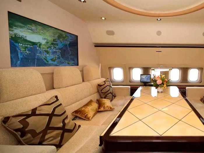 The private space can act as another bedroom or just a perfect place to watch a movie using the large in-flight entertainment screen situated in the cabin wall. All of the plane