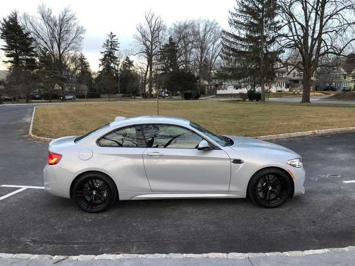 Let us now praise turbocharged BMW M cars, starting with the thrilling M2 Competition. A 3.0-liter, twin-turbocharged, inline six-cylinder engine makes 405 horsepower with 425 pound-feet of grabby torque. This is the same motor BMW puts in the M4, essentially, with lowered turbo output but the same torque rating.