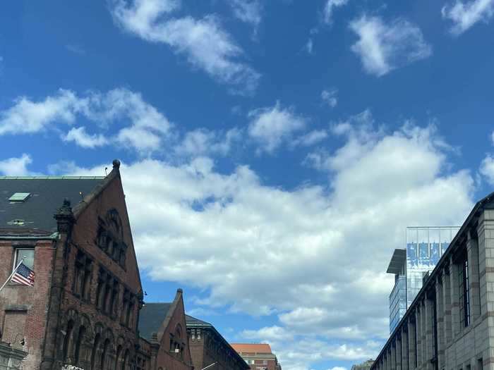 The entrance to the Back Bay, another trendy and upscale neighborhood, was also empty. Seeing Boylston Street traffic-free on a weekend was a first for me.