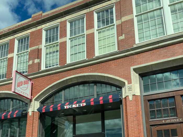 The ticket office at Fenway was completely closed. The MLB season is currently indefinitely paused.