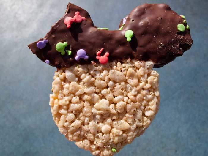 Mickey-shaped Rice Krispies Treats are extremely easy to make at home.