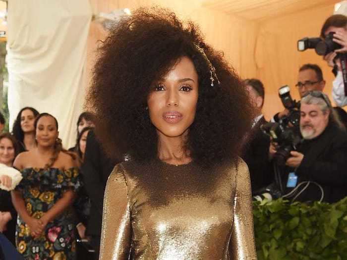 Kerry Washington confirmed that her hair is natural.