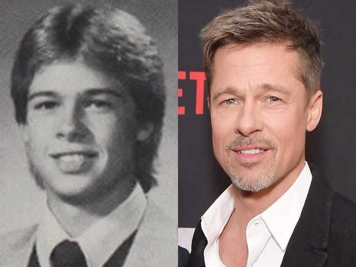 His buddy Brad Pitt was one of the popular kids and was voted best dressed.