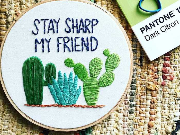 Cacti with a punny message