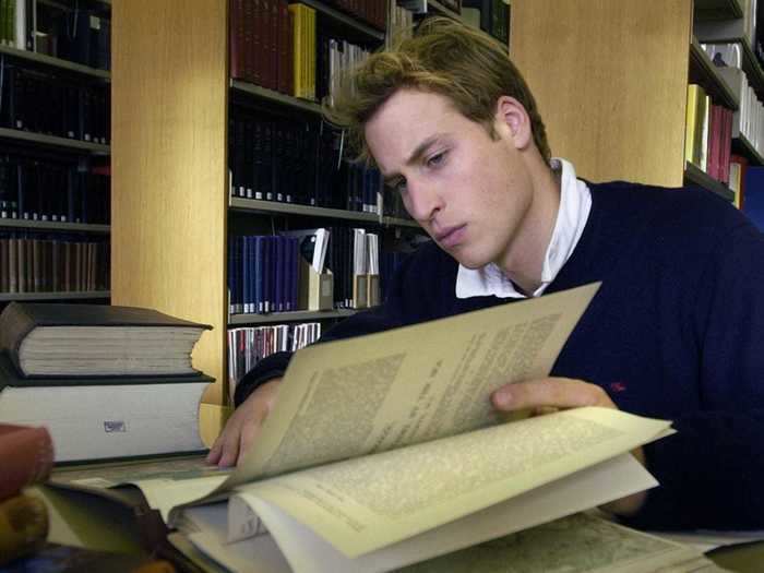 Prince William was a college student like any other in his 20s.