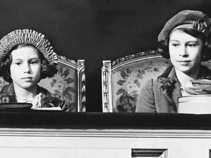 1938: Elizabeth and her sister were animal lovers from a young age. The princesses can be seen here watching the Pony Show in London from the royal box. Since then, Queen Elizabeth has attended a huge number of races and pageants.