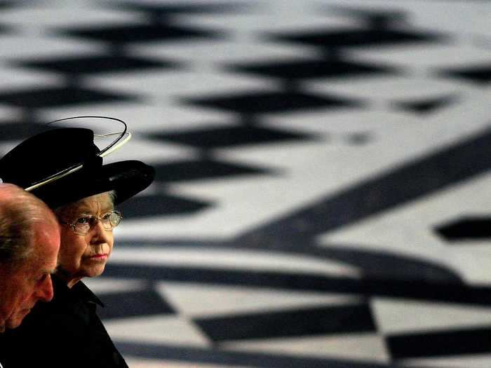 2005: Queen Elizabeth II and Prince Philip attended the National Service of Remembrance at St. Paul