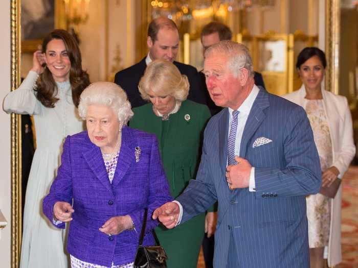 2019: The Queen, with other members of the royal family, attended a reception to celebrate the 50th anniversary of The Prince of Wales