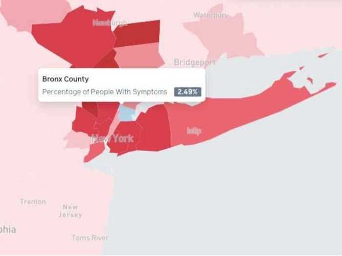 The map provides granular, county-by-county data across the US and will soon show data for the entire globe.