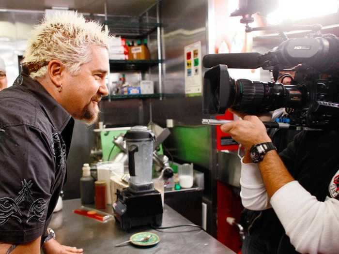 Off-camera, Fieri apparently gives the chefs advice.