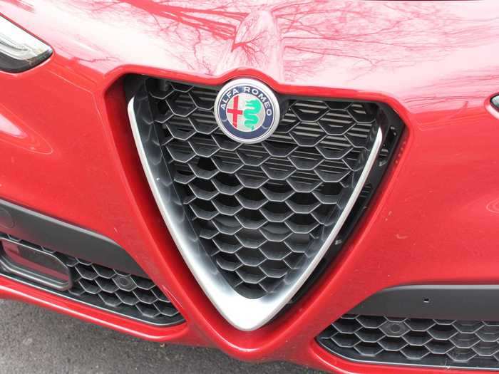 Some grilles have too much chrome, some are too graphically busy, and some are too blacked-out. The Stelvio