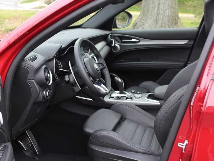 The black interior is notably improved from the last time I slipped into a Stelvio. Overall, the entire vibe is more premium, without sacrificing anything to overt luxury or excess.