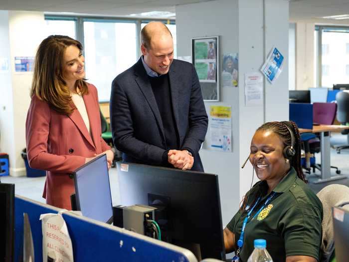 Before Prime Minister Boris Johnson issued a stay-at-home order, Prince William and Kate Middleton visited an ambulance control room to meet with staff taking calls.