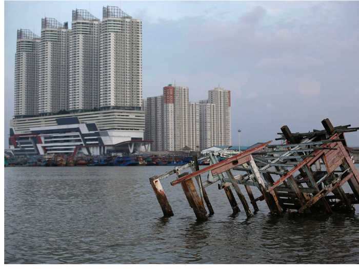 AFTER: Previously, blue skies in Jakarta were a sign of many of the city