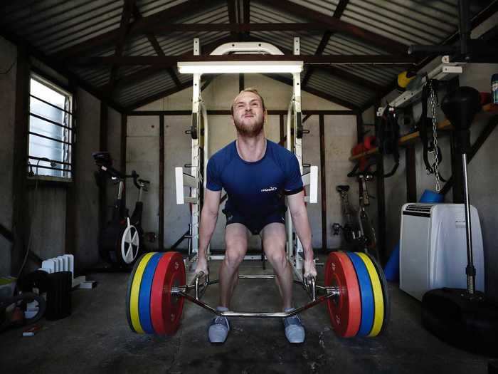 Australian breaststroke swimmer Matt Wilson, who currently holds the Commonwealth record for 200m breaststroke, worked out in his garage on April 21, too.