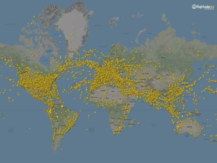 A cursory look at Flightradar24 shows how much things have changed in just one month. This is a screenshot of global commercial air traffic on March 7, 2020.