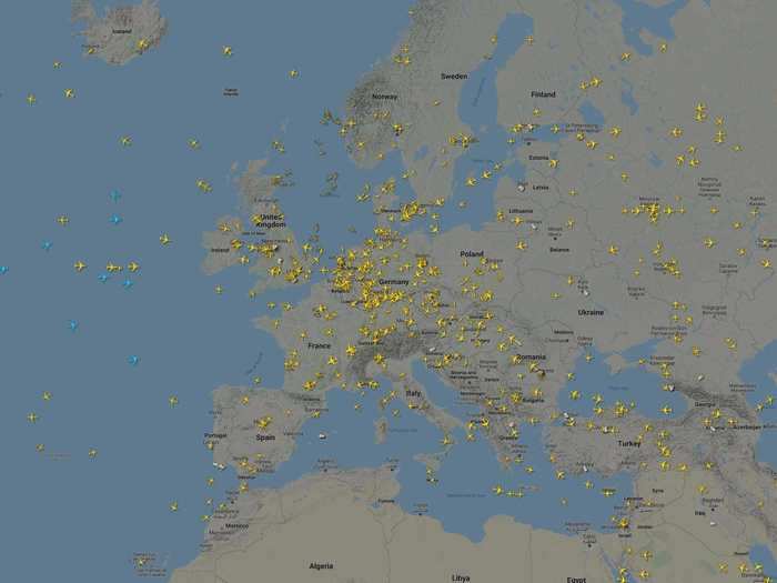 By April 7, commercial air traffic in the region was sparse.