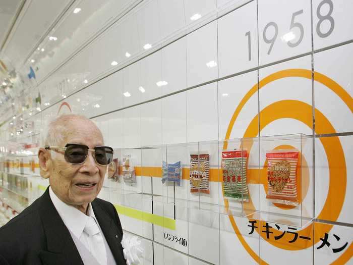 Momofuku Ando cemented his spot in junk-food history when he invented instant ramen at age 48 in 1958. 