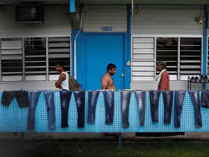 On April 5, this block, alongside 19 others, was put on quarantine. The men living there now get food delivered to them and are only allowed to leave their rooms to use the bathroom.