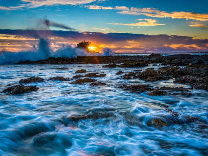 Oceans and beaches – like this scenic California coast – are threatened by pollution, but people can make a difference, diver Brian Skerry said.