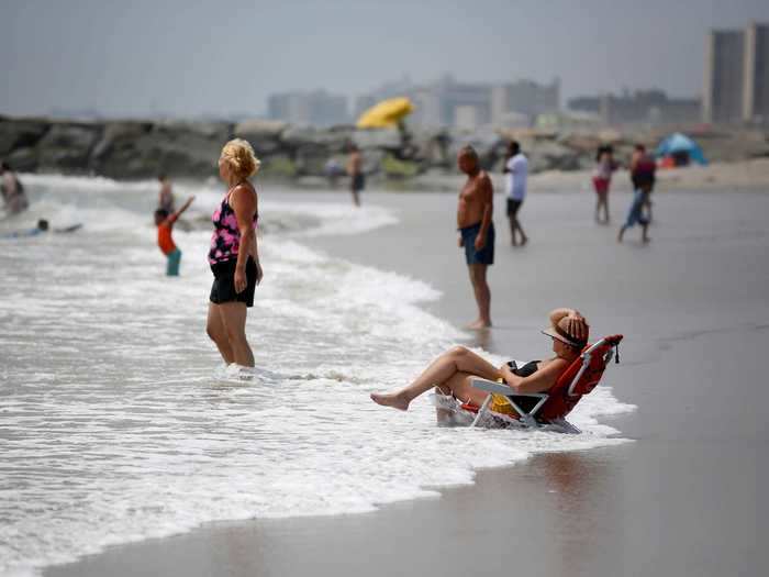 There actually are beaches in New York City, like Rockaway Beach. It