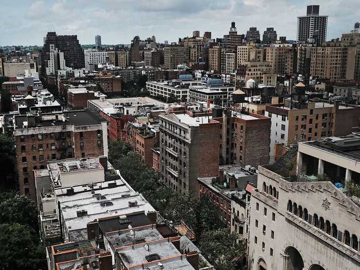 In New York City, the buildings are much taller and the architecture styles are more diverse.