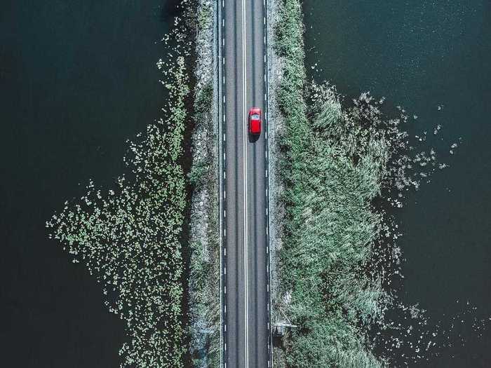 Meanwhile, some roads seem to look like floating islands.