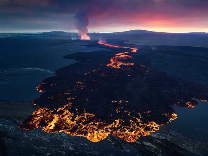 Lava is best photographed from a distance.