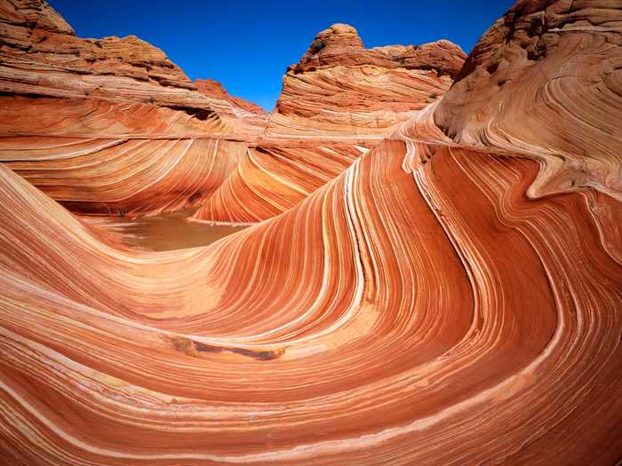 The Coyote Buttes are a breathtaking geological feature on the Utah and Arizona border.