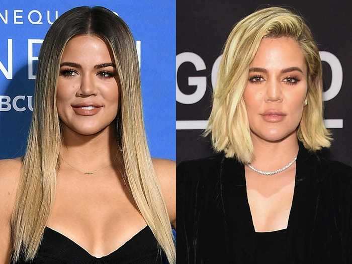 Khloe Kardashian alternates between wearing hair extensions and rocking short hair.