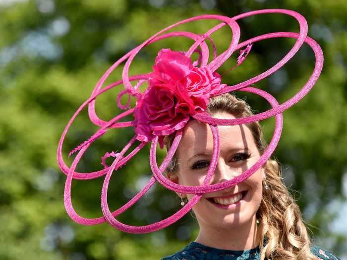 Flower hats were interpreted differently among the most spirited race attendees, such as this example from the 2016 event.