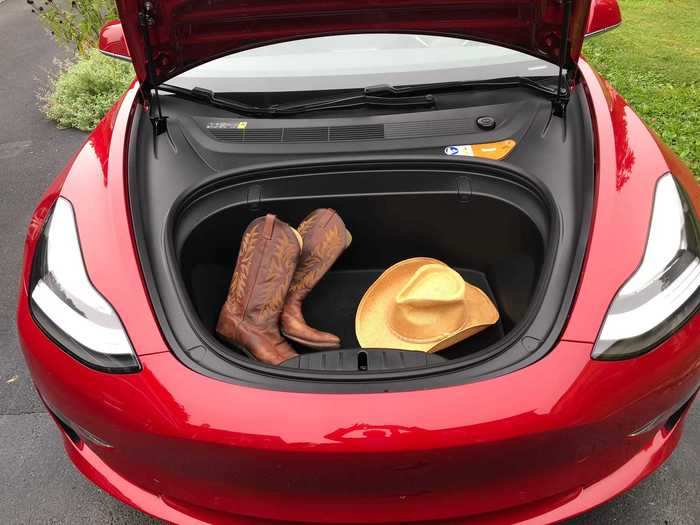 The Model 3 achieves this without sacrificing SUV-like versatility, thanks to a decent-size trunk and extra space in the "frunk."