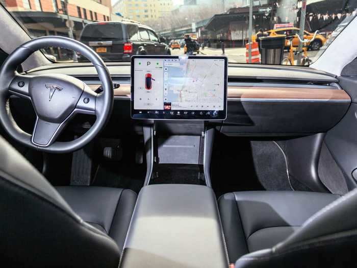 The Model 3 has my favorite Tesla interior, with most vehicle functions moved to the central touchscreen. The ultra-minimalist approach makes for a unique driving experience — nothing interferes with one