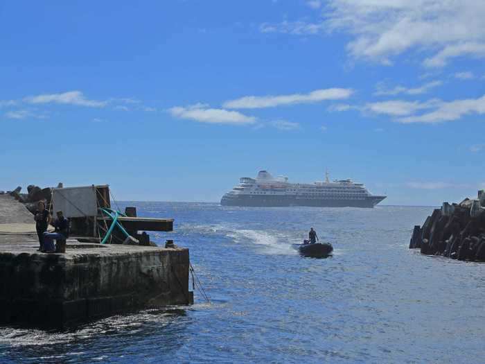 While some cruise ships have added the port to their route from Africa to Latin America so tourists can have a peek into this style of remote life, it