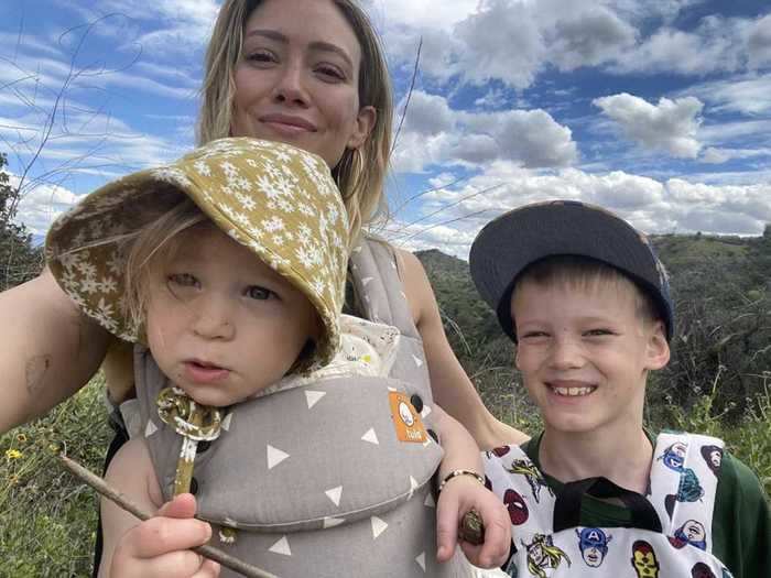 Hilary Duff described around-the-clock parenting as "exhausting."