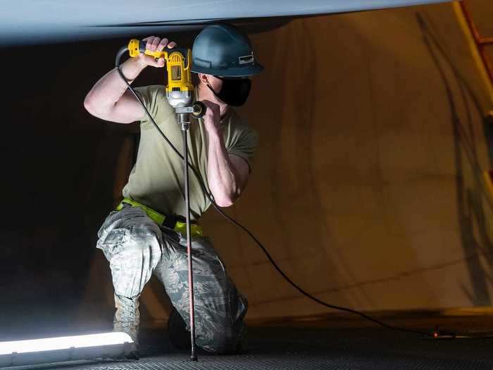 436th MXS and its geographically separated contingent at Westover Air Reserve Base, Massachusetts, handle the isochronal inspections for the entire fleet of 50 C-5M