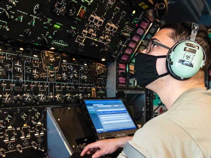 With the annual quota of inspections required, despite the COVID-19 threat, the team continues to work with half of their force on duty while the other half is on standby. Under the current operations tempo, technicians work shifts around the clock to keep the C-5s flying.