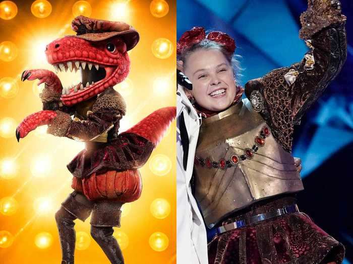 T-Rex was unmasked as none other than the biggest child star on the planet, JoJo Siwa.