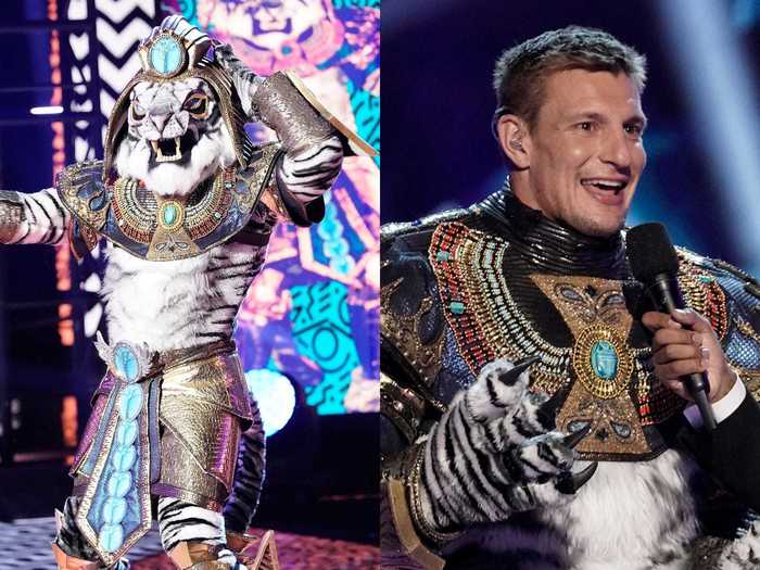 Former NFL star Rob "Gronk" Gronkowski was unmasked as the White Tiger.