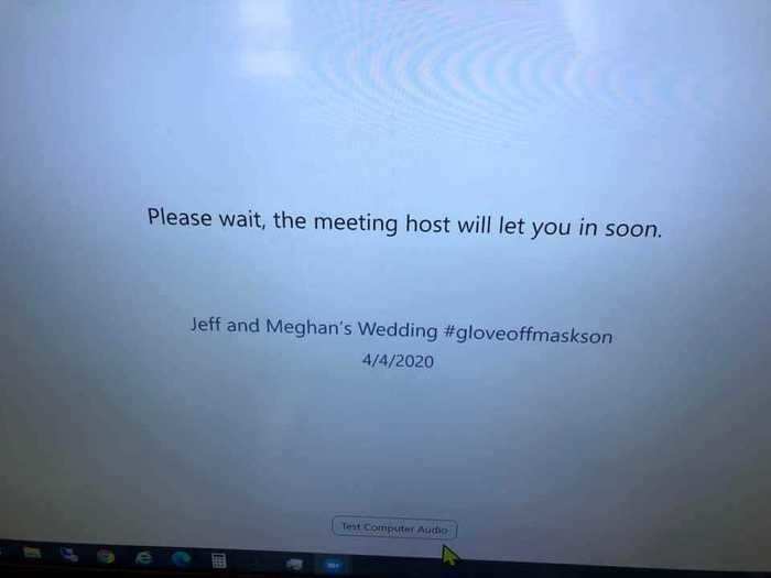 They sent out a Zoom link to some friends and family. They were "shocked" to see how many attended, Jeff Dugan told Business Insider.