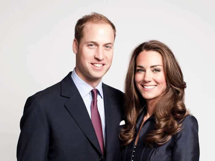 In 2011, Prince William and Kate Middleton wore matching black suits in their official portrait at Clarence House.