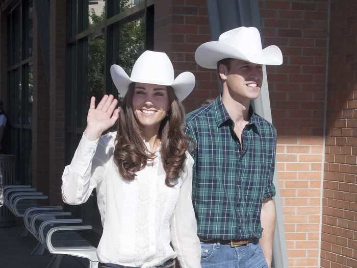 The two wore white cowboy hats to a rodeo demonstration in 2011.