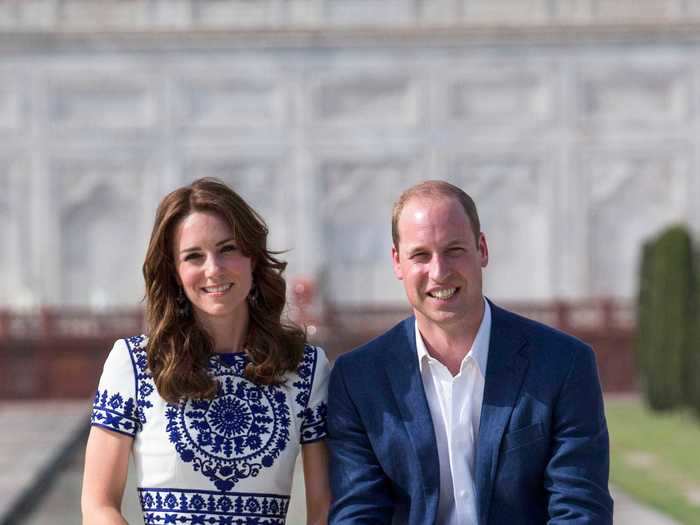 The couple recreated a famous photo of Princess Diana during their 2016 visit to the Taj Mahal.