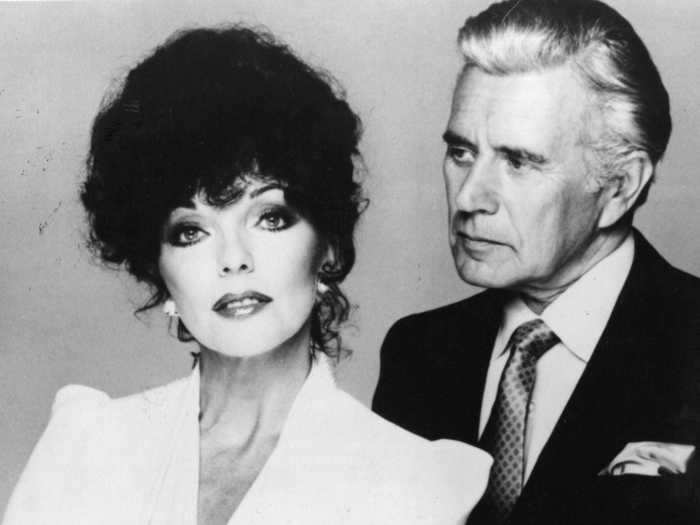 Joan Collins and John Forsythe were not friends off of the "Dynasty" set.