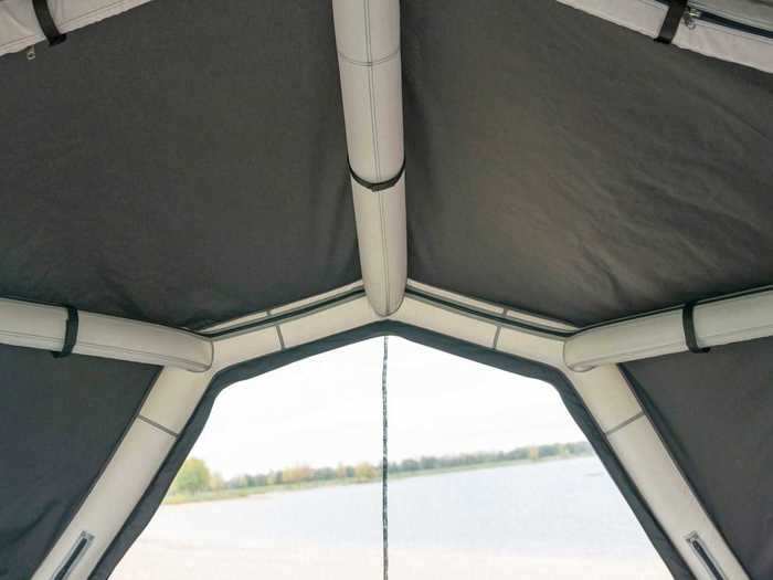 While inflated, the tent has a 4.3-foot interior height.