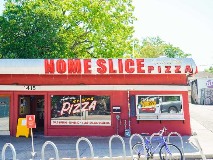 Homeslice Pizza is another popular spot on South Congress that usually has a line out the door ...