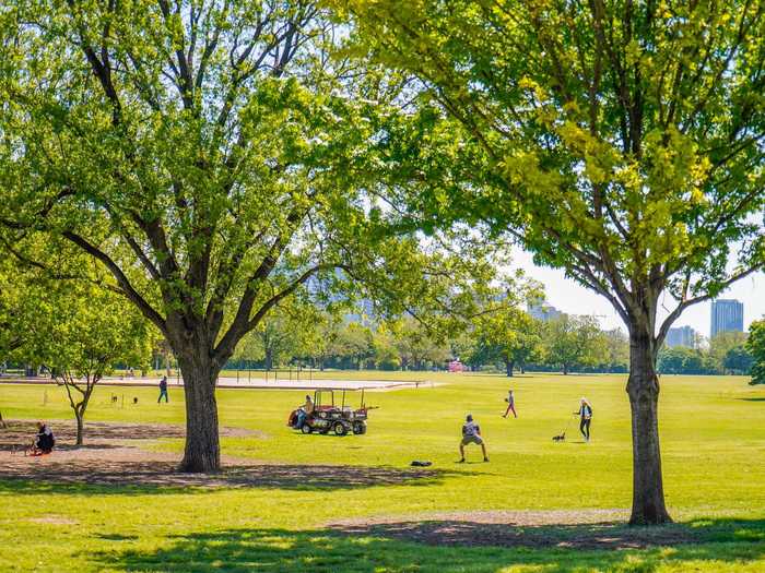 Regardless, people were using the park for various activities when I visited, although they all seemed to be at least six feet apart, which is part of the CDC guidelines for social distancing.